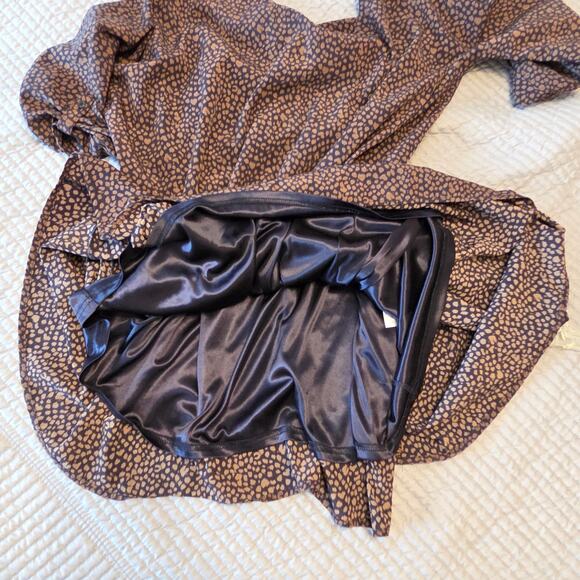 TIENS Ecoute Dress Elastic Waist, Dolman Sleeves, Estimated sz 8/10 Navy Brown - Picture 12 of 12